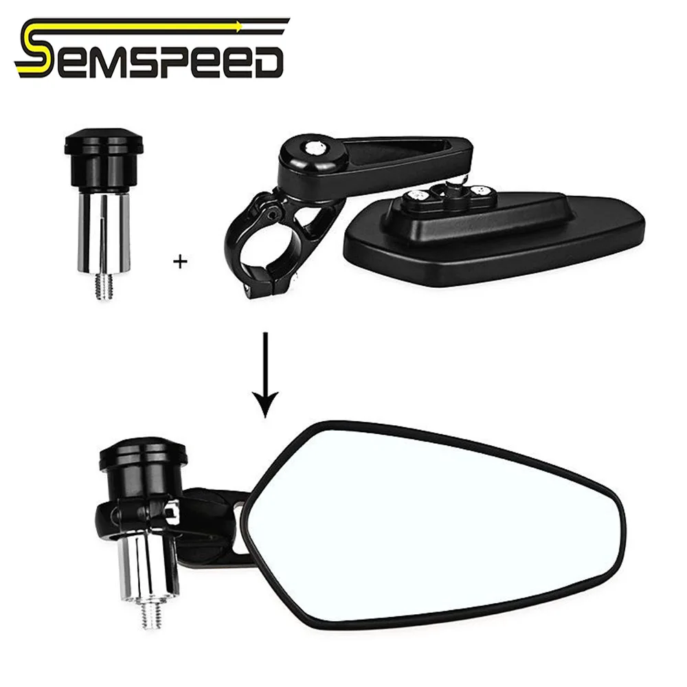 7/8&quot 22mm Handle Bar End Rear Mirrors Motorcycle Accessories Motorbike Rearview Mirror Side View Moto Cafe Racer | Автомобили и