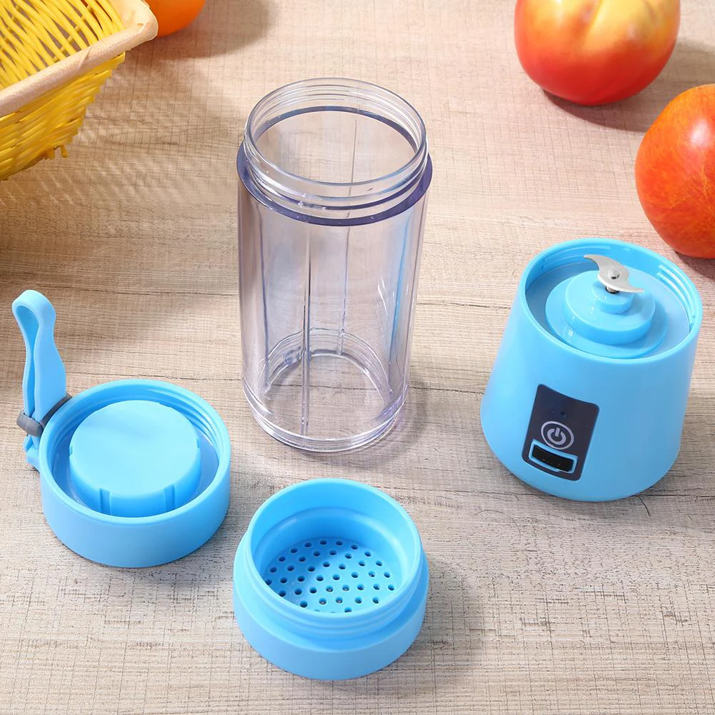 

380ml 2/4/6 Blades USB Rechargeable Juice Machine Blender Mixer Portable Juicer Smoothie Maker Household Juice Extractor