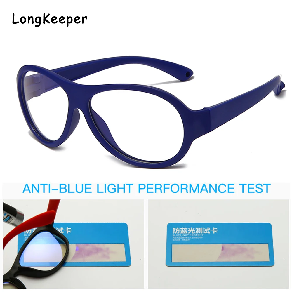 

Fashion Baby Anti Blue Rays Glasses Round Frame TR90 Silicone Kids Eyeglasses Antifatigue Computer Eyewear For Girls Boys UV400