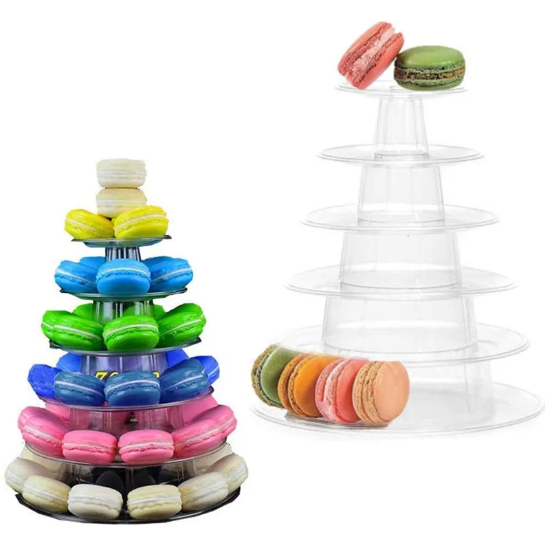 Акриловые печатная плата 6 слоев с Macaron стенд кекса печенье на десерт Дисплей