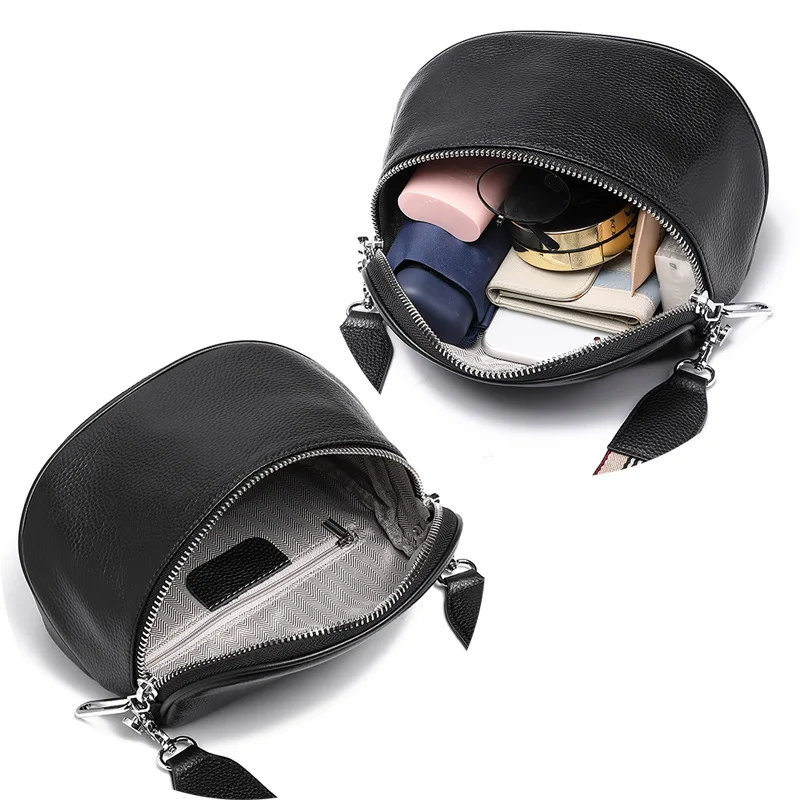 

Genuine Leather New Saddle Bag For Women Casual Designer Shoulder Bags Female High Quality Crossbody Bag 2021 Ladies Chest Pack