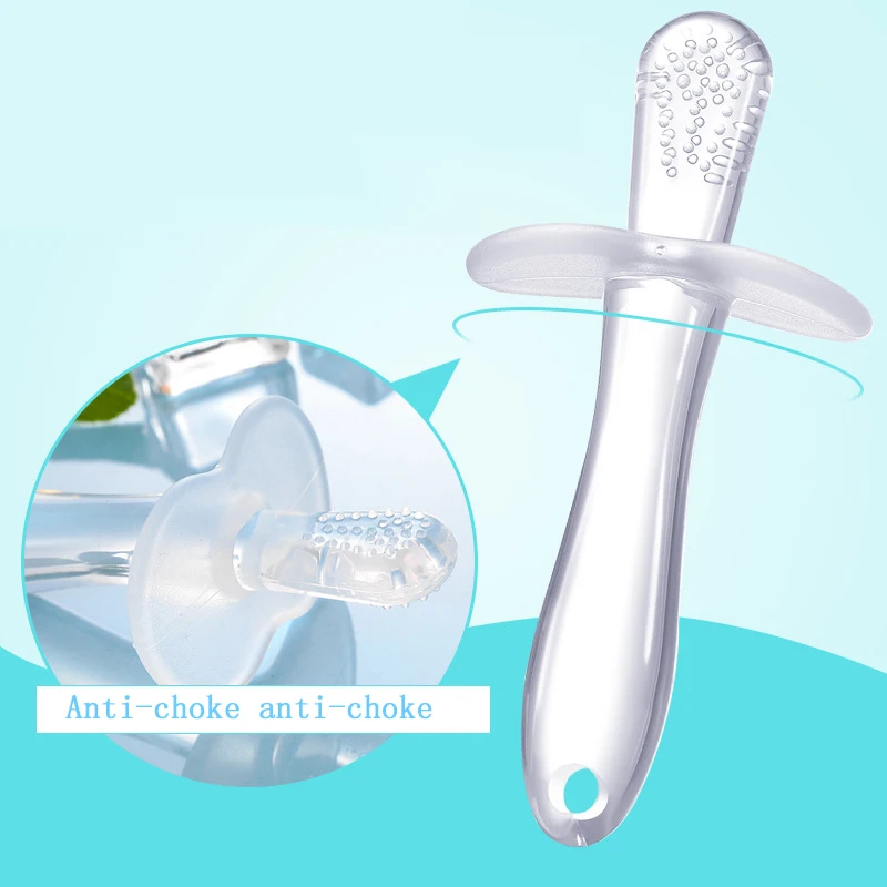 

1Pcs Baby Molar Stick Liquid Silicone Teething Toy Anti-swallow Design Baby Chewing Training Newborn Infant Elastic Teether Toys