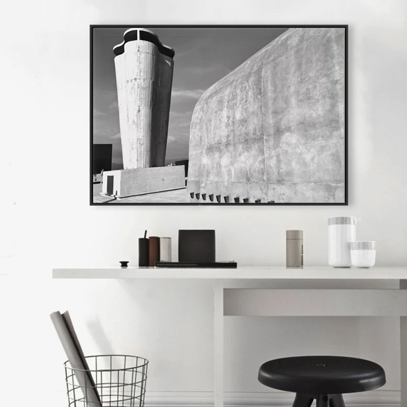 Архитектурная фотография Le Corbusier холст печать французская архитектура Марсель
