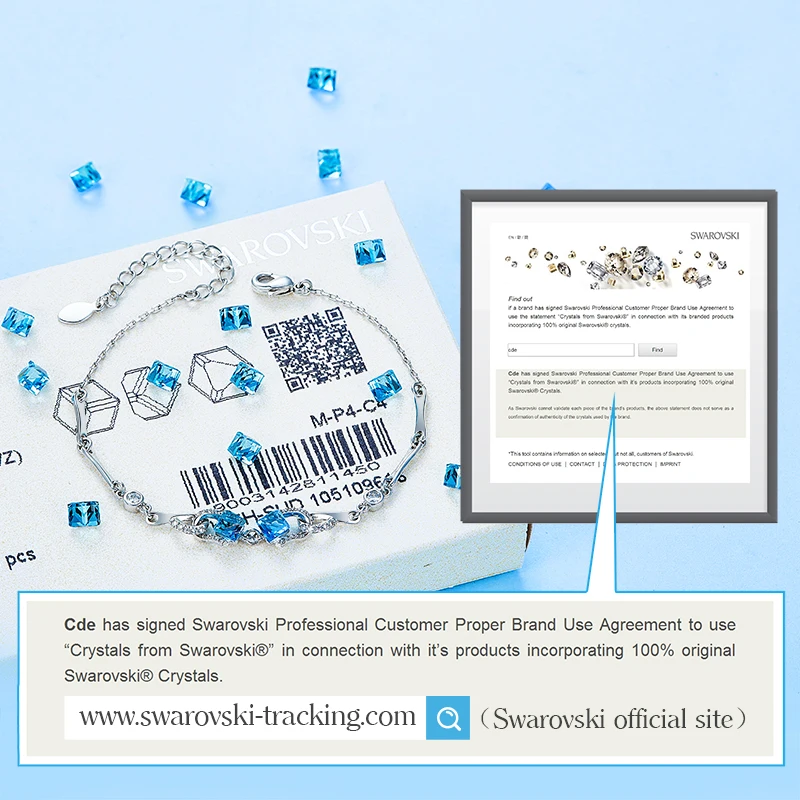 CDE Роскошные Украшенные браслеты из кристаллов ювелирных изделий Мода AB Цвет