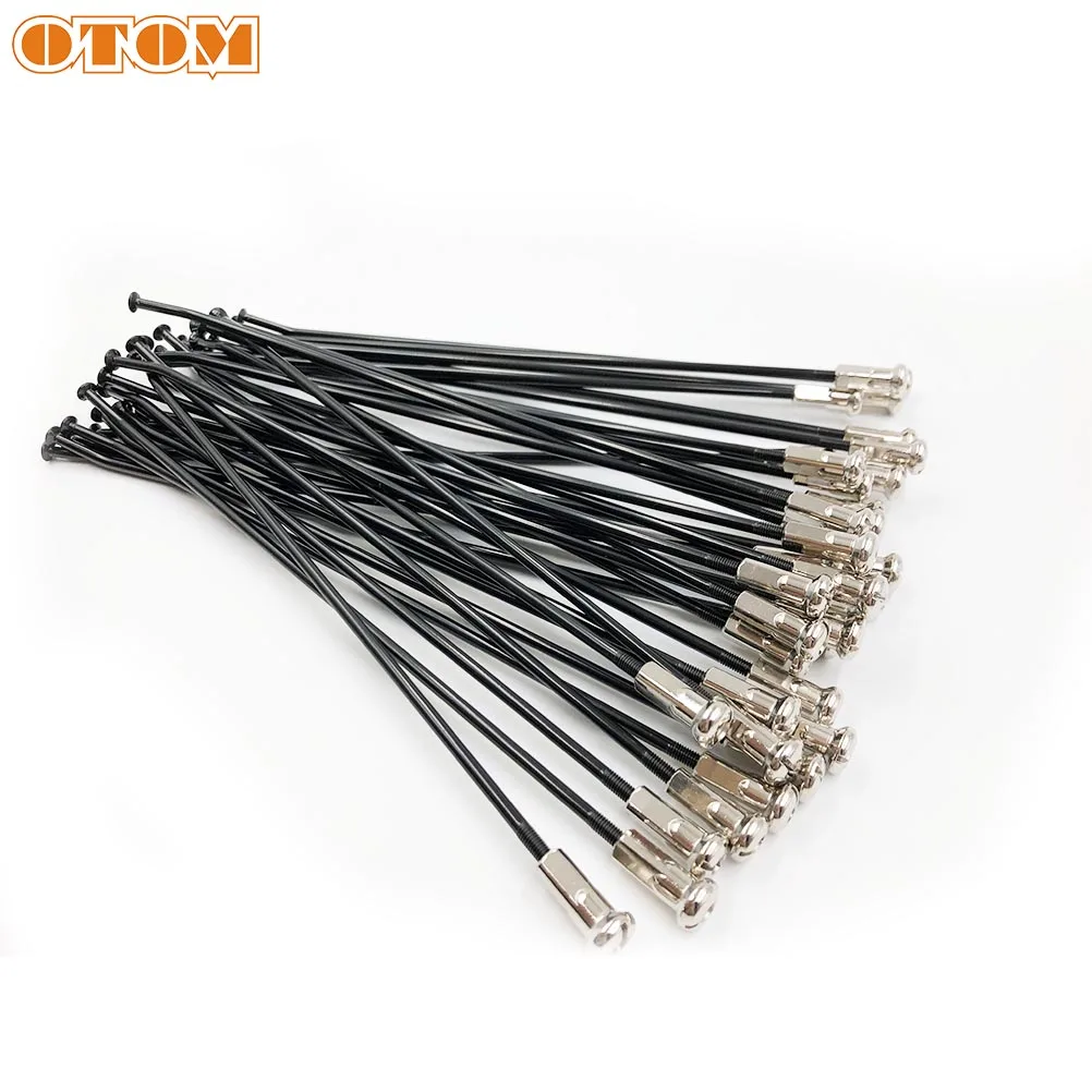 

Ниппели спицы OTOM для мотоцикла, стальные передние и задние для KAWASAKI KX KXF KLX 250 450, горный велосипед, обод колеса, черный провод