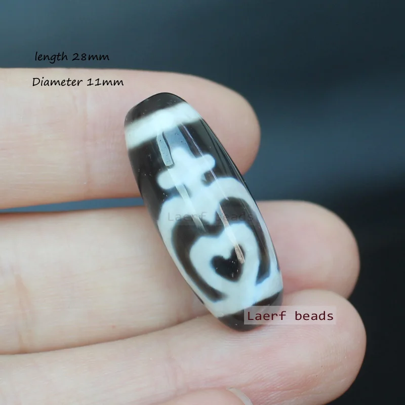 Бусины из древнего тибетского агата дзи для рукоделия Классический Тотем 28-35 мм 1