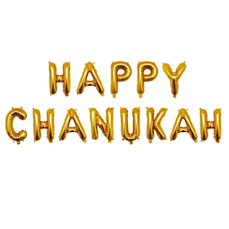Шары из фольги в виде надписи Happy Chanukah hanukka 16 дюймов|Воздушные шары и аксессуары| |