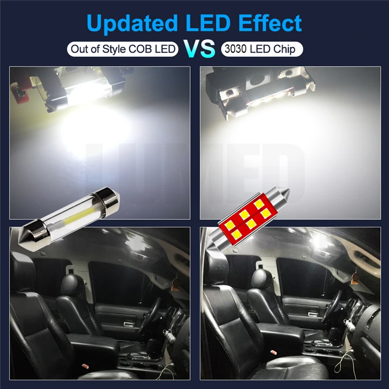 10x Festoon автомобильные товары автомобильный светодиод C5W 3030 купольная лампа для