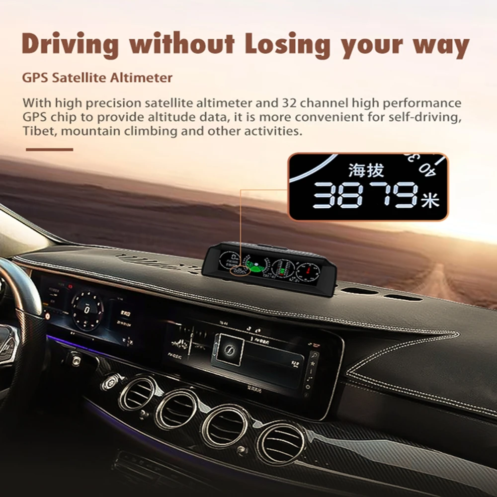 Новый Go 2 Gps Автомобильный дисплей измеритель скорости наклона компас