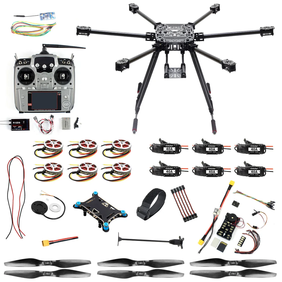 

Комплект для дрона ZD850 с контроллером полета PIX, двигателем 620 кв, 40 А, бесколлекторный регулятор хода, пропеллеры XT60 для 6-осевого гексакоптер...