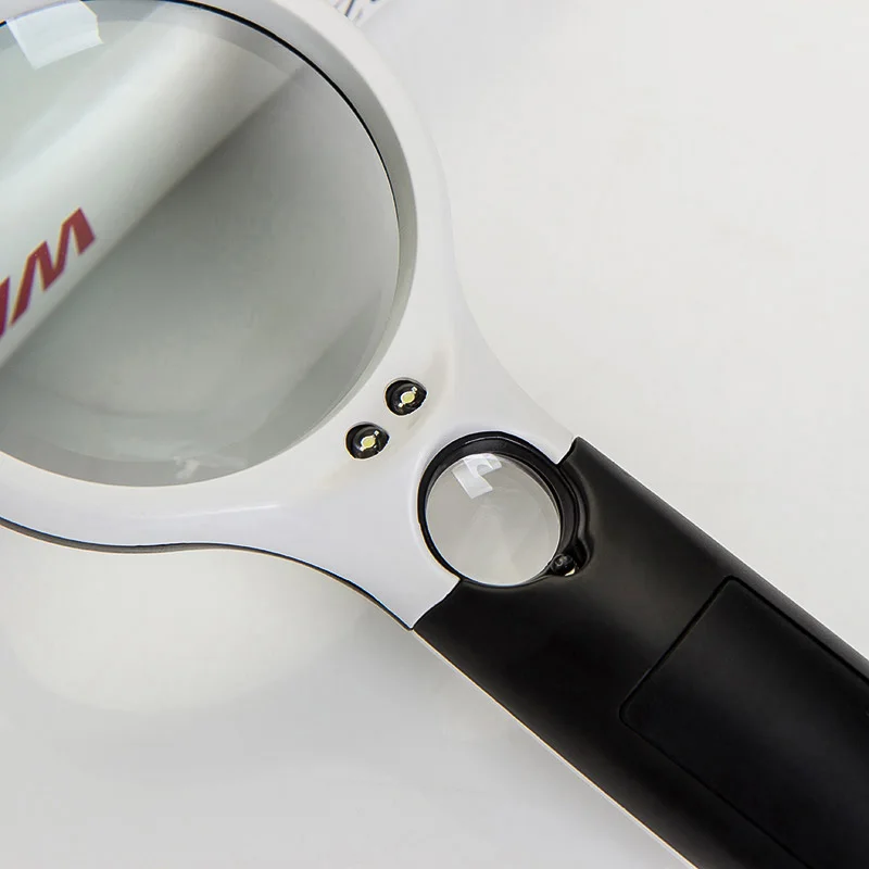 6902AB Handheld 3 LED Light Reading Magnifying Elderly Jewelry Appraisal Plastic Glass Lens Loupe T-east magnifier | Инструменты