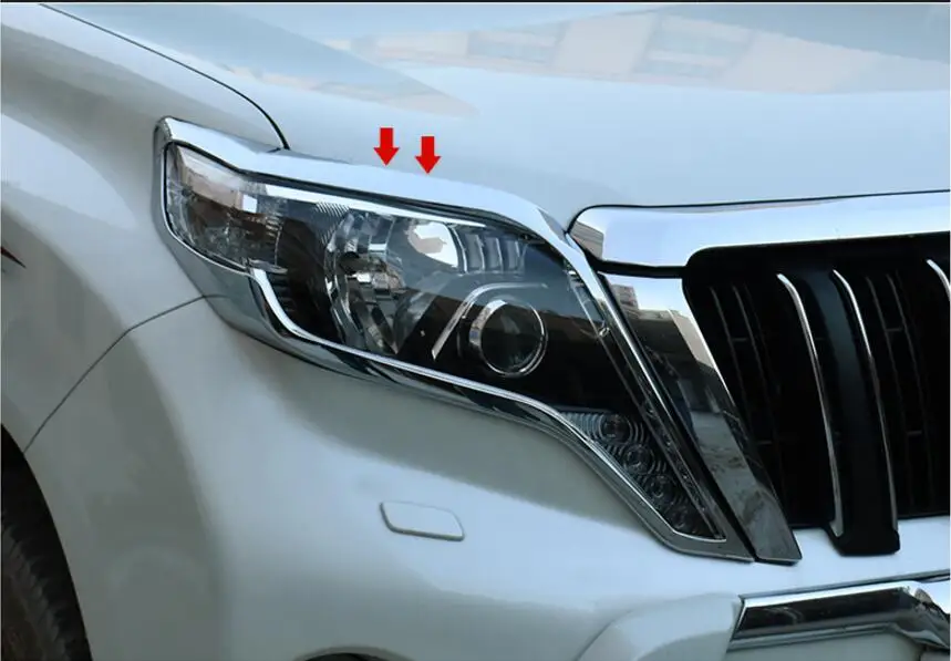 ABS хромированный автомобильный передний налобный фонарь + задний Накладка для 10 17