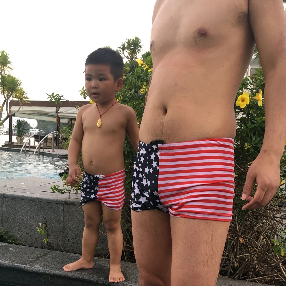 

SWIMMART 2020 Family Swimsuit Parent Children Bathing Suits Father Son Swimwear Men Swim Shorts Kids Beachwear Drop Shipping
