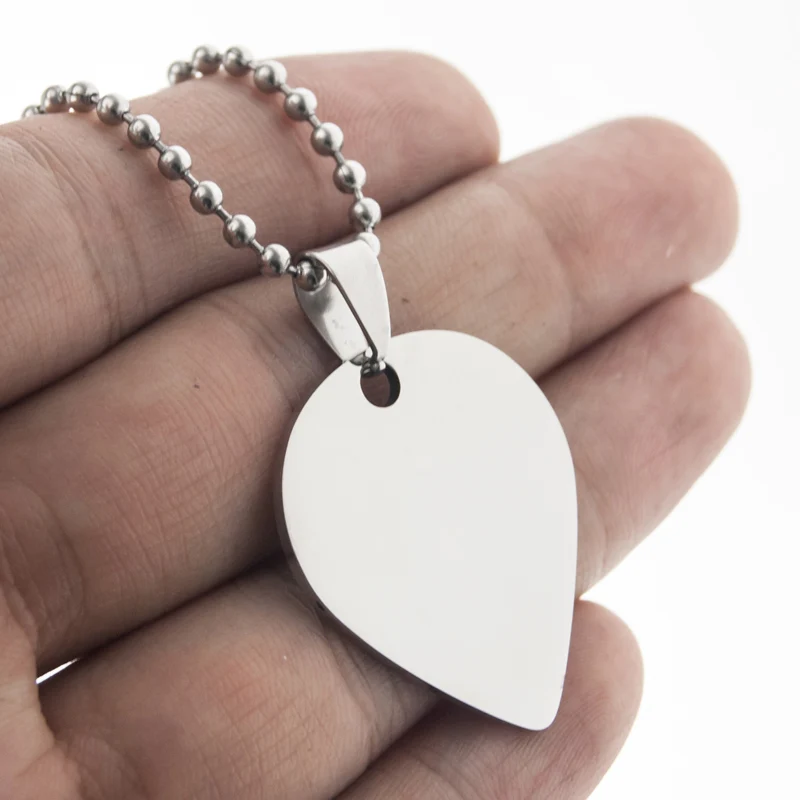 Ожерелье из 100% нержавеющей стали для мужчин и женщин металлическая бирка гитары