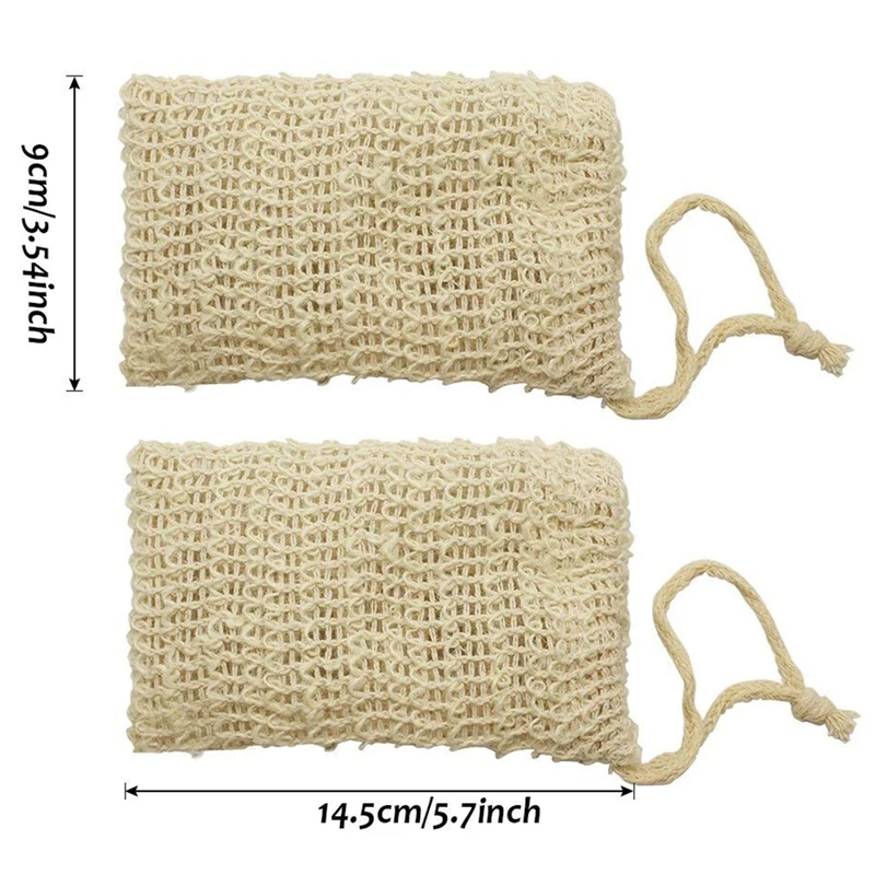 

30 Pack Natural Sisal Soap Bag Exfoliating Soap Saver Pouch Holder