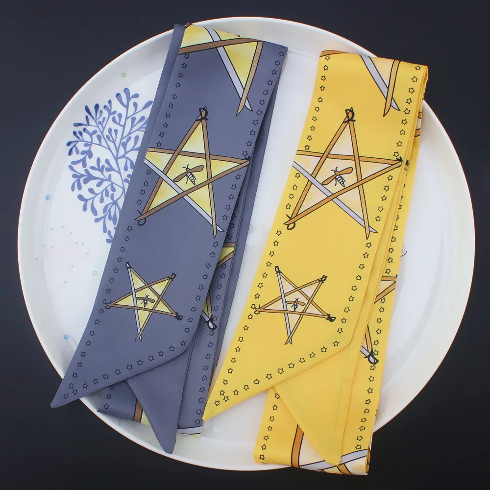 

Двухслойный женский шарф для отпуска с принтом в виде звезд и Таро, брендовый саржевый шарф из искусственного шелка, длинный женский шарф с ...