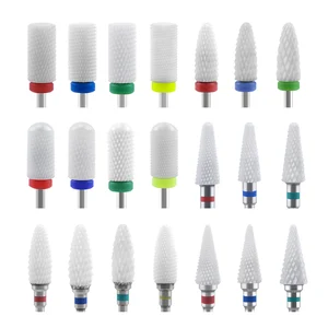 Керамическая фреза для ногтей, керамические фрезы для маникюрного аппарата, фреза для маникюра, инструмент для дизайна ногтей