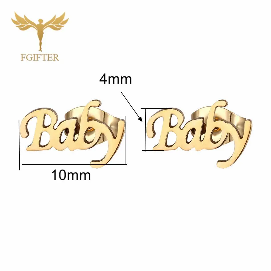 Cute Baby Earrings for Girls pendientes Stainless Steel Small Stud Set Jewelry Gold Black Kids Men Earring brincos | Украшения и