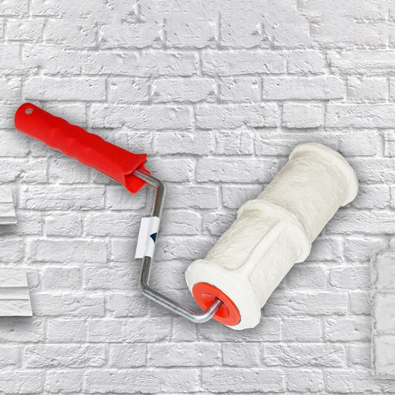 DIY шаблон краски ролик полиуретановый инструмент кирпичный валик с тиснением для украшения стен, имитация кирпича шаблон тиснение цилиндр краска ing Ролик Штамп ролик шаблон краска ролик полиуретан инструмент