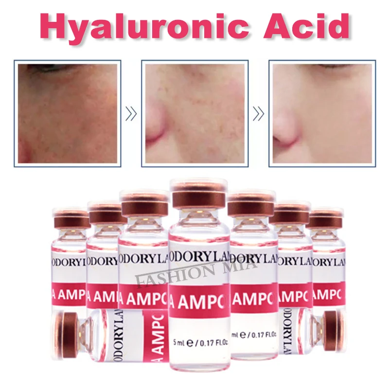 

New 5ml Pure Micro Molecular Cross-linked Hyaluronic Acid Ampoule Mesotherapy Collagen HA Hyaluronic Acid Skin Whitening Serum