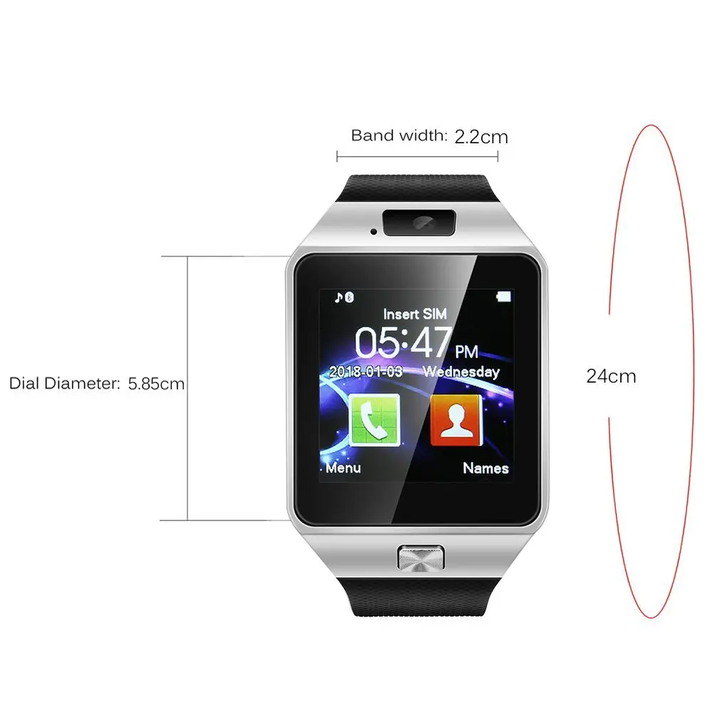 DZ09 Bluetooth спортивные Смарт часы для Android телефонный звонок Relogio 2G GSM SIM TF карта
