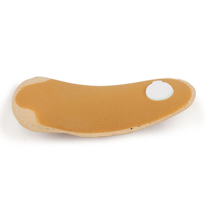 Unisex foot care 3/4 length insole leather flat feet orthopedic insoles arch vault half insole orthopedic insoles