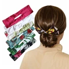 Ленивые Скручивающиеся волосы утюжок для волос хлопковые перекрещивающиеся с принтом узлом волосы в пучок ленивые скрученные катушки Модные женские аксессуары для волос TSLM1