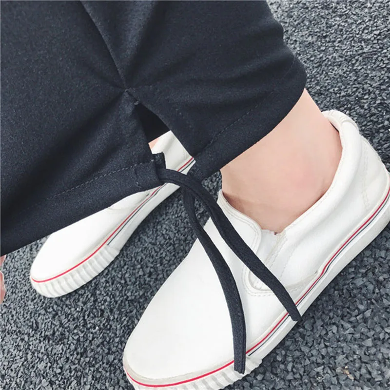 

Women Casual Wide Leg Pants Korean Style Loose Sports High Waist Trousers Knickerbockers -OPK