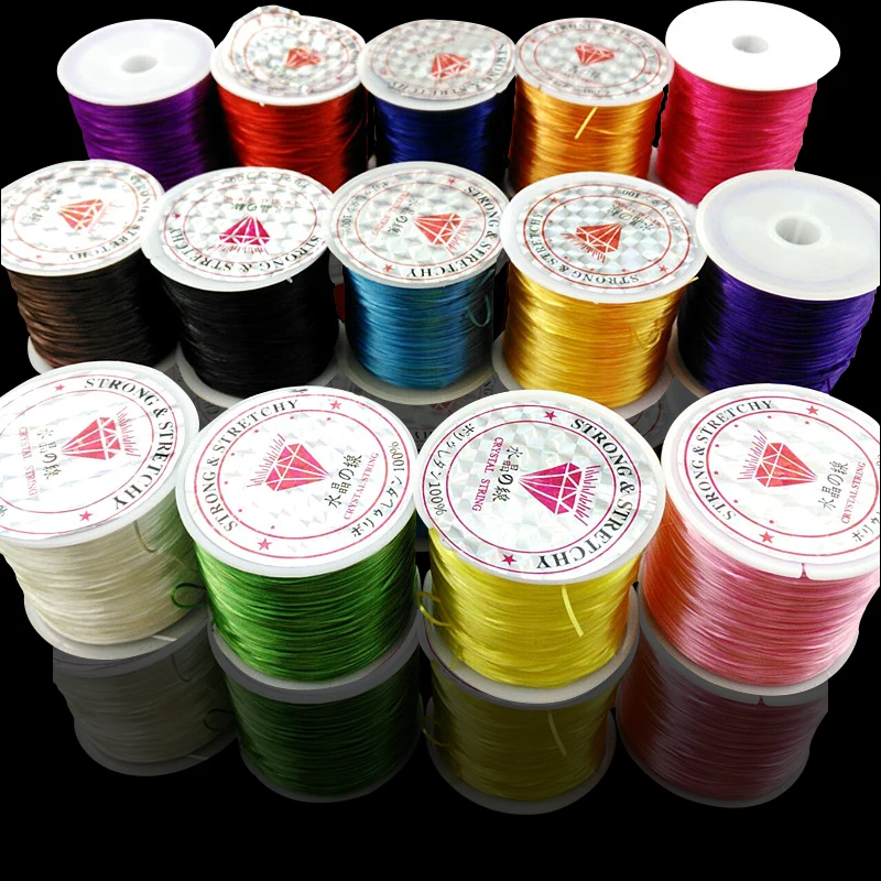 

Large Circle Flat Elastic Import String Bead Crystal Hand Line DIY Manual Leather Ribbon