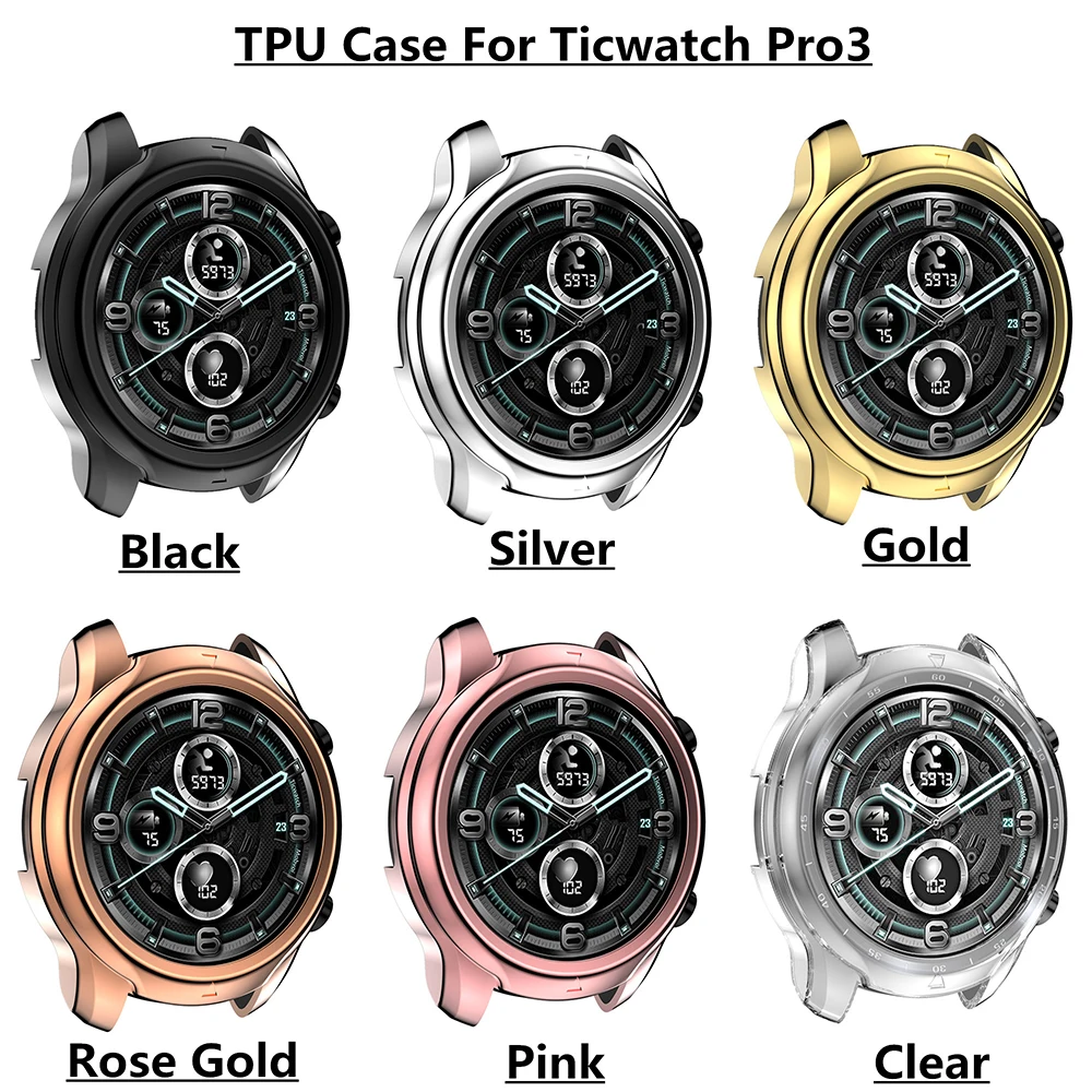 Чехол для часов Ticwatch Pro 3 защитный чехол из ТПУ с рамкой LTE | Электроника