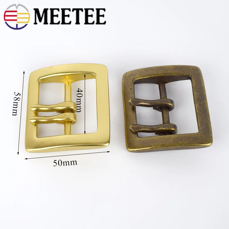 Meetee 1 шт. ID 40 мм Ретро Твердые Латунные Пряжки для ремня мужские металлические