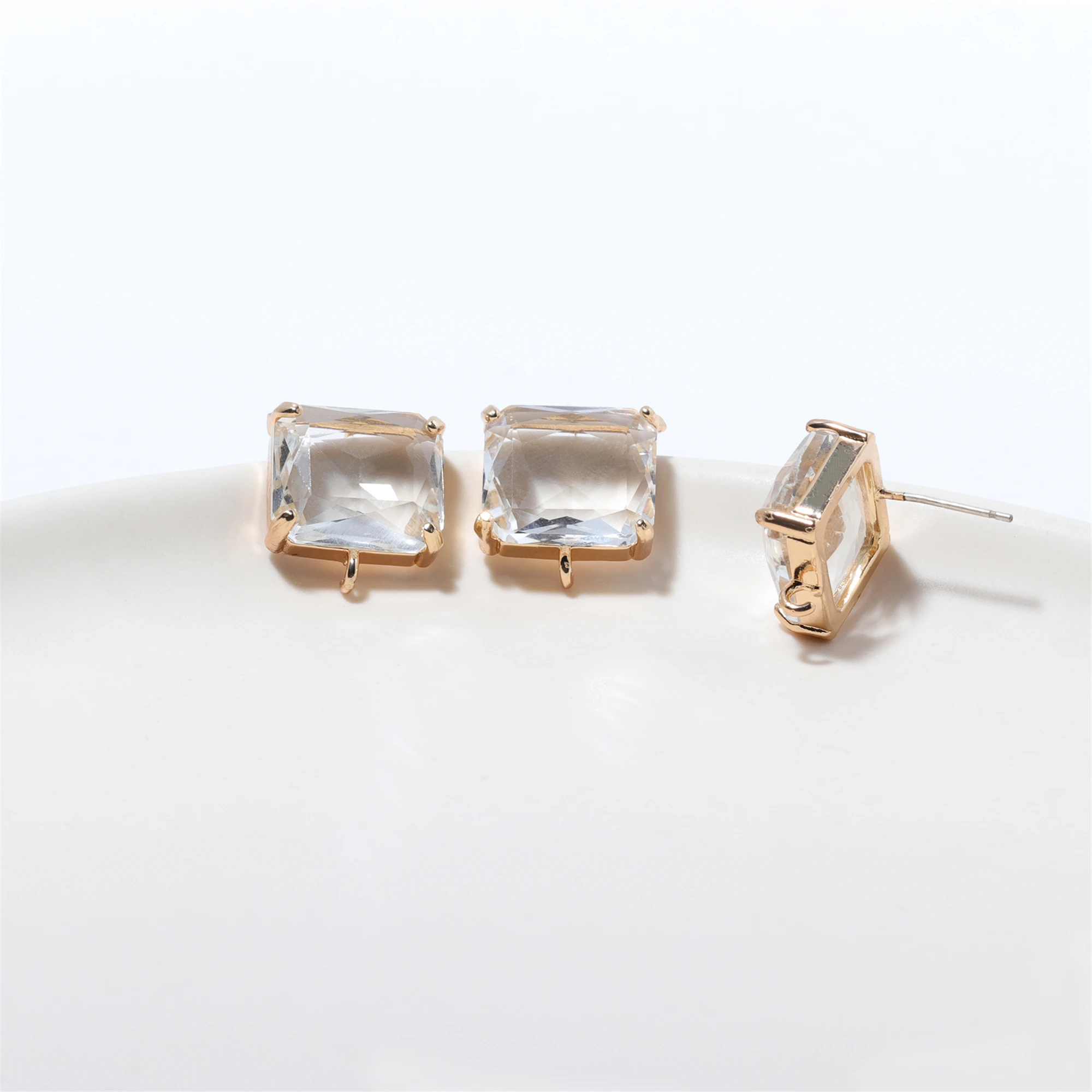 

Sanying M337,diy earrings,jewelry making accessories,jewelry findings,charms,transparent glass,hand made,stud earrings,10pcs/lot