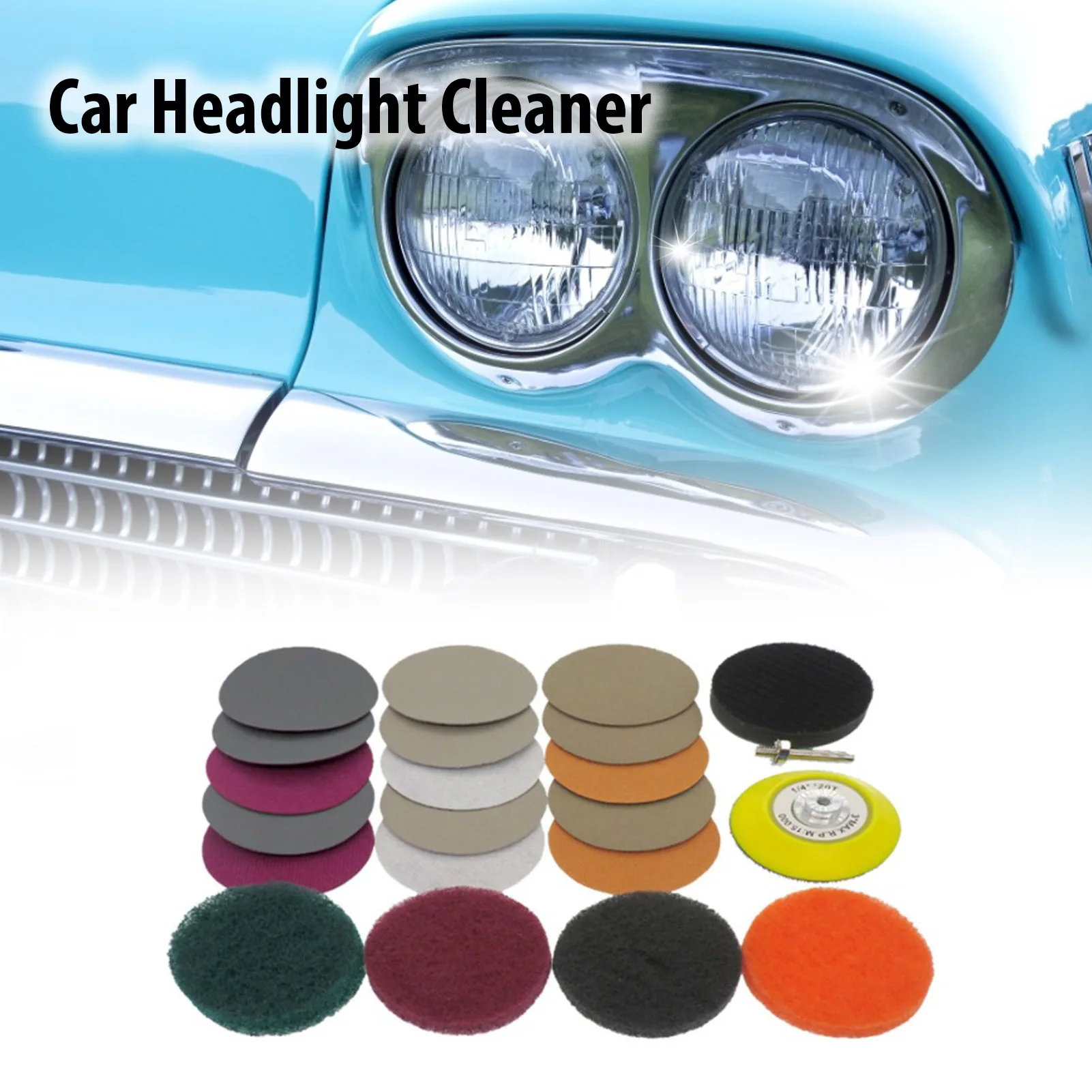 

Car Headlight Cleaner 21-Piece Refurbishment Repair Kit Car Lights Polisher Polishing Kit Headlight Restore Cleaner Repair