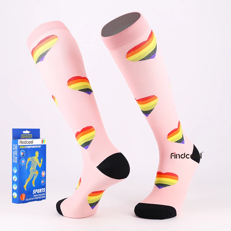 

Findcool Professional Compression Plantar Fasciitis Socks for Varicose Veins Women Knee High