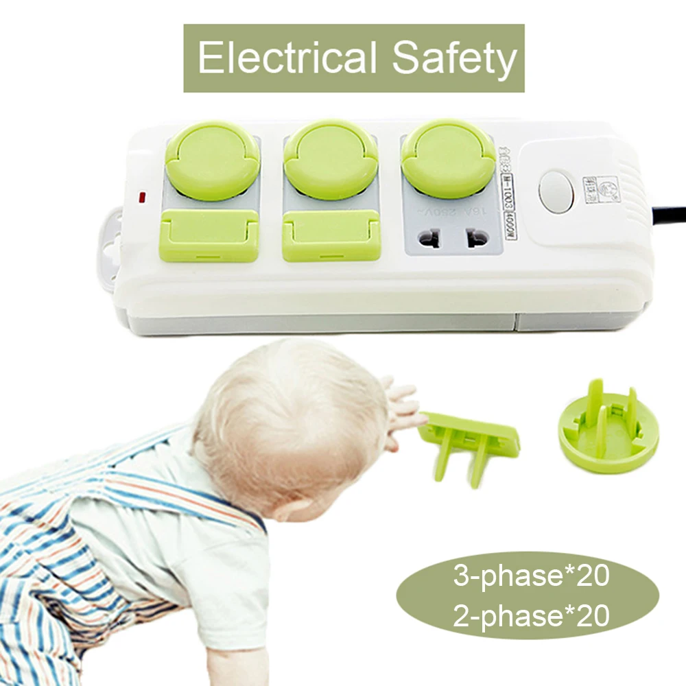 

40Pcs/Box Baby Children Safety Guard Protection CoverAnti Electric Shock Plugs Protector Cover Cap Anti-shock Power Socket