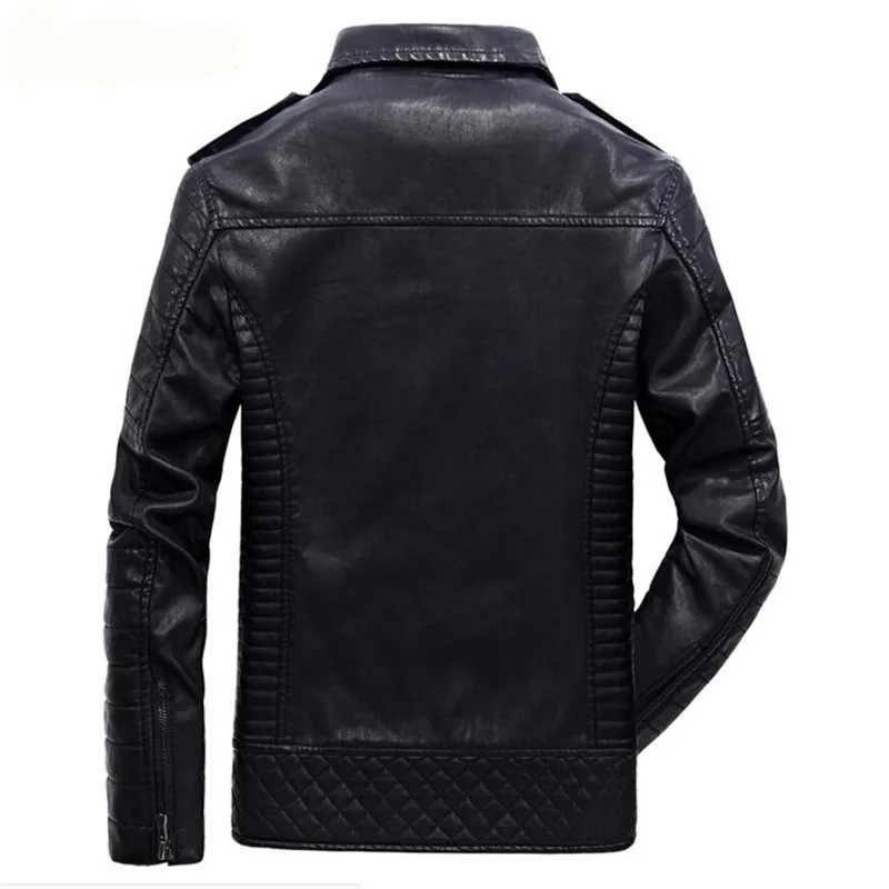 

New PU Faux Casual Man Jackets Men Leather Jacket Male Coats Winter Warm Velvet Hombre Veste Motorcycle Outerwear Plus size 6XL