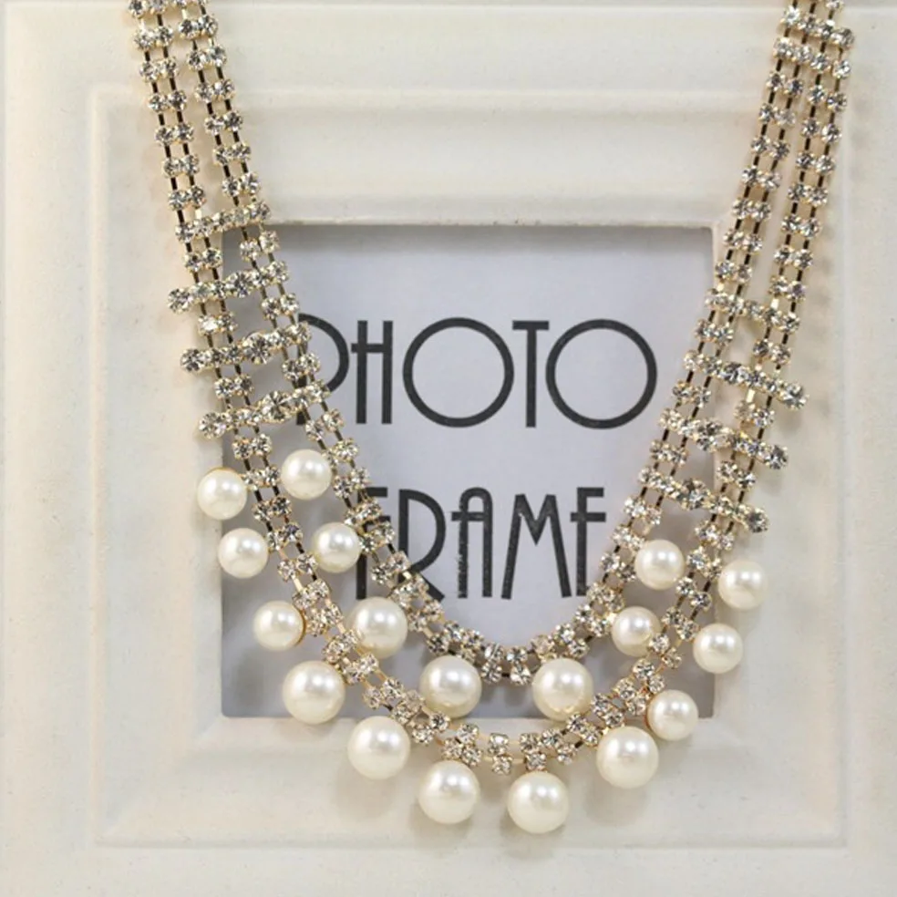 Женское Ожерелье из искусственного жемчуга ювелирное изделие с подвеской на шею - Фото №1