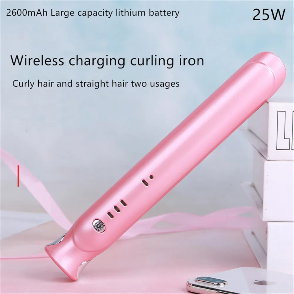 Беспроводной USB зарядка щипцы для завивки вьющиеся волосы и прямые два