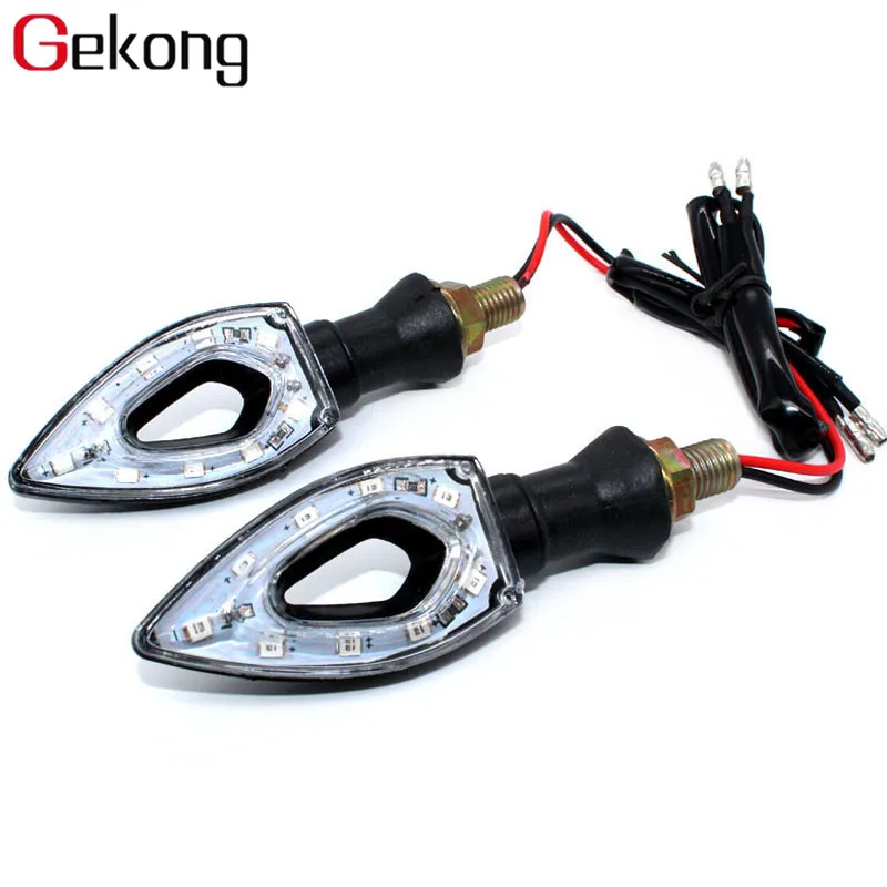 For Honda Yamaha Suzuki Kawasaki Universal Motorcycle Waterproof 12 LED Turn Signal Indicator Flashers Amber Blinker Lights |