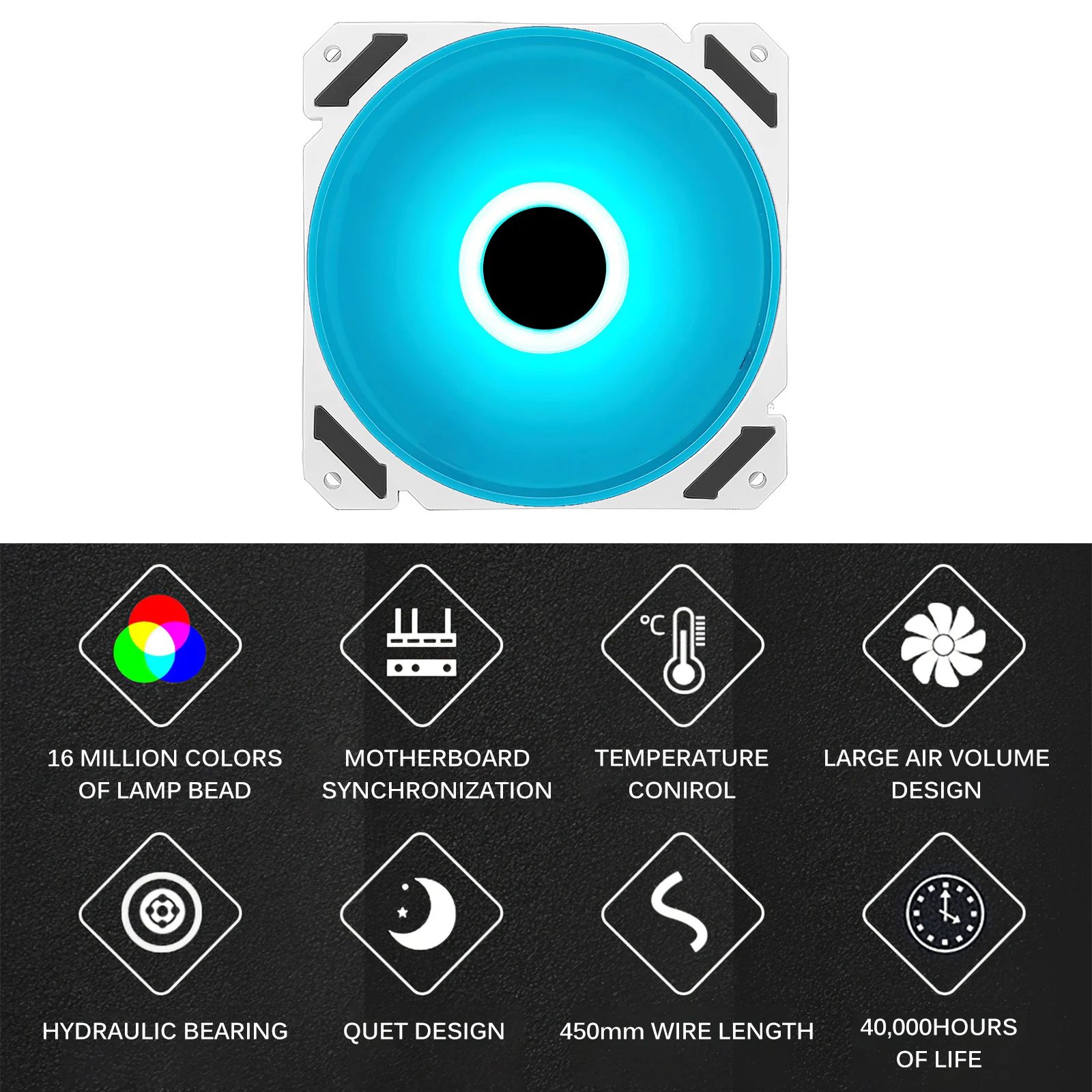 120 мм охлаждающий вентилятор компьютера ПК RGB чехол вентиляторы кулера