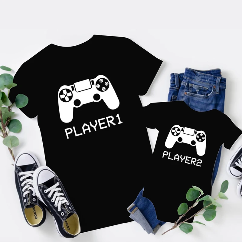 Camiseta de manga corta con estampado divertido de padre e hijo, playera de verano para pap&aacute;, Body para beb&eacute;, ropa a juego familiar, 1 ud.-3