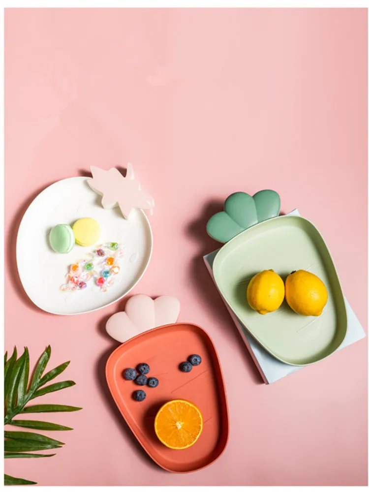 Nordic Style Creative Fruits Plates Home Use Lovely Color Storage Trays Snacks/Candies Strawberry Shape Nuts Plate | Дом и сад