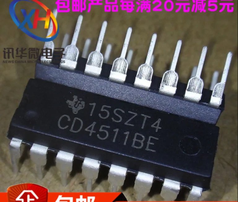 

MeiMxy 10PCS CD4511BE DIP16 CD4511 DIP 4511BE DIP-16 new and original IC