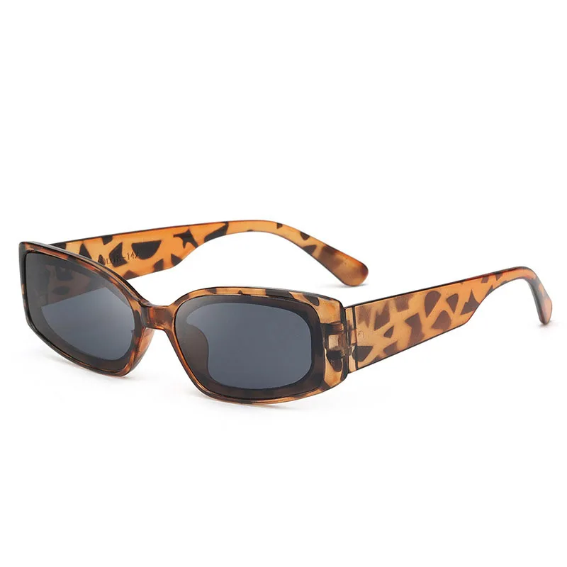 

female thick frame square sunglasses vintage women leopard ladies sun glasses fashion uv400 2021 summer accessories