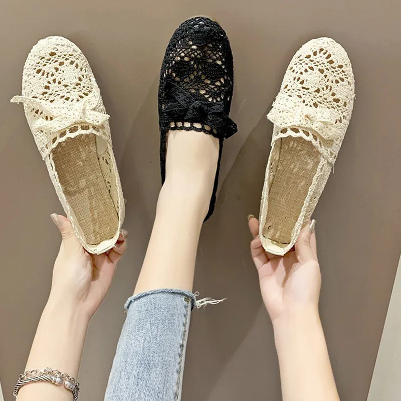 

Tenis Feminino 2021 Women Loafers Shoes Mother Casual Woman Mesh Breathable Flat Soft Bottom Flats Outdoor Walking Chaussure