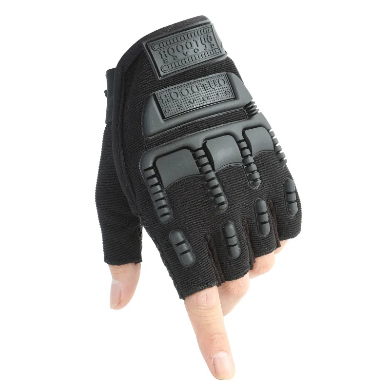 Перчатки мужские с открытыми пальцами летние мотоциклетные митенки военные