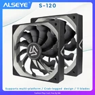 ALSEYE S-120 PC Вентилятор кулер 12 v 120 мм вентилятор для компьютера (2 шт.) 1200 обмин 3pin бесшумных вентилятора охлаждения