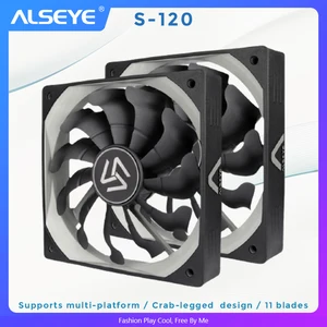 ALSEYE S-120 PC Вентилятор кулер 12 v 120 мм вентилятор для компьютера (2 шт.) 1200 обмин 3pin бесшумных вентилятора охлаждения