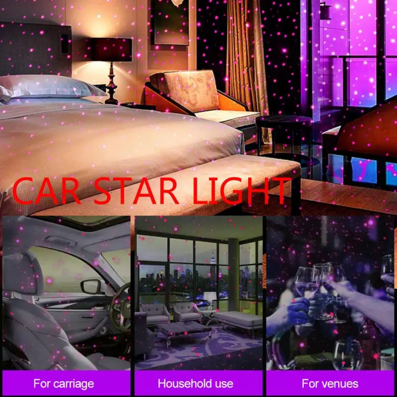 Мерцающая светодиодная подсветка USB для автомобиля потолочный светильник в виде