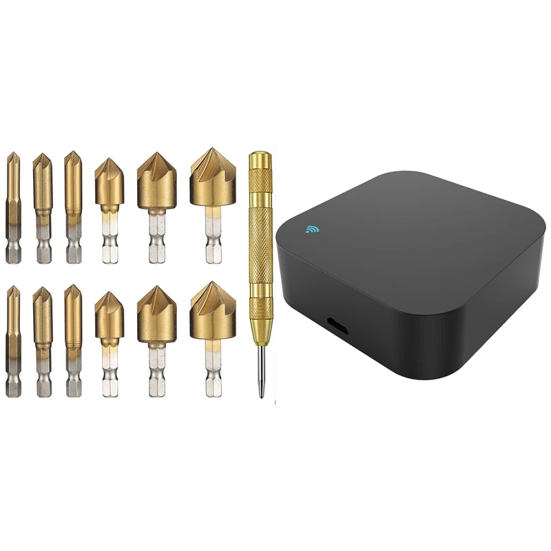 

Набор сверл для зенковки, комплект из 13 насадок и 1x S06pro Wi-Fi инфракрасных лучей, пульт дистанционного управления, датчики температуры и влажн...